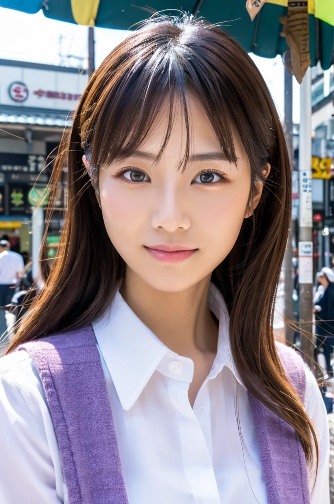 ((Highest quality)), ((masterpiece)), (detailed), Japanese,Street Corner,Beauty,Office Lady