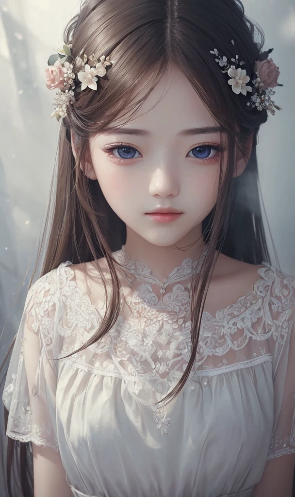 (masterpiece、Highest quality、Highest quality、Beautiful and beautiful:1.2)、Focus on the eyes、Soft Light、１People Girl、Sharp Eyes、Ultra-realistic、Beautiful graphics，Very detailed、In the swirling mist