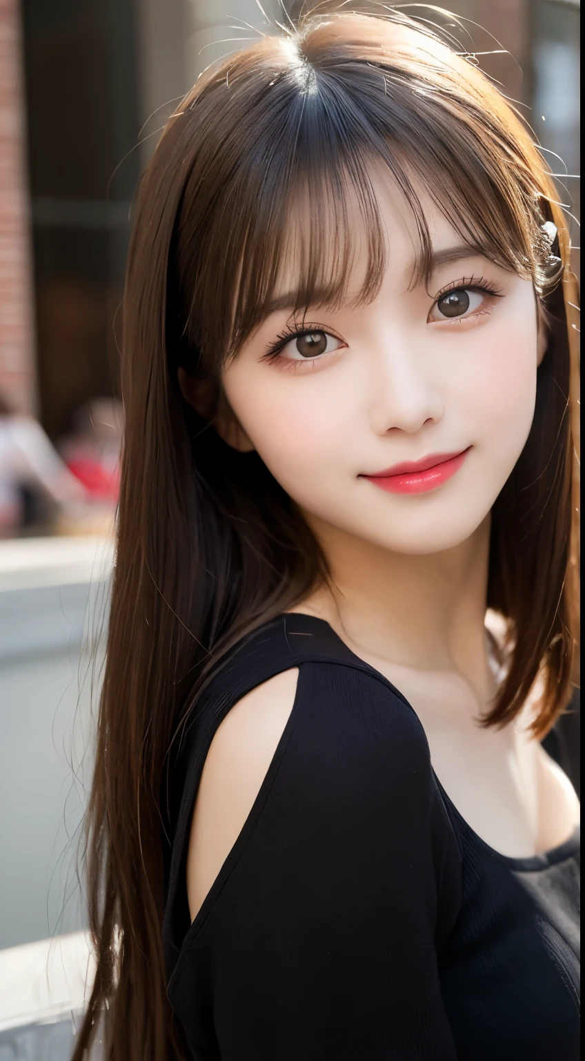 Tabletop, Highest quality, shape, Very detailed, finely, High resolution, 8k wallpaper, 完璧なダイナミックな構shape, Beautiful and exquisite,ランダムなcute髪,,Natural color lip, Bold sexy pose,smile、20-year-old girl、cute、Always blur the background,Perfect and beautiful face,Slim face and figure,Big eyes、Putting on gal makeup,Small face,Blurred Background,Elegant feminine face、smile、Actual Photos、Change pose randomly、Randomly change the shooting angle and position、Summer Fashion、evening