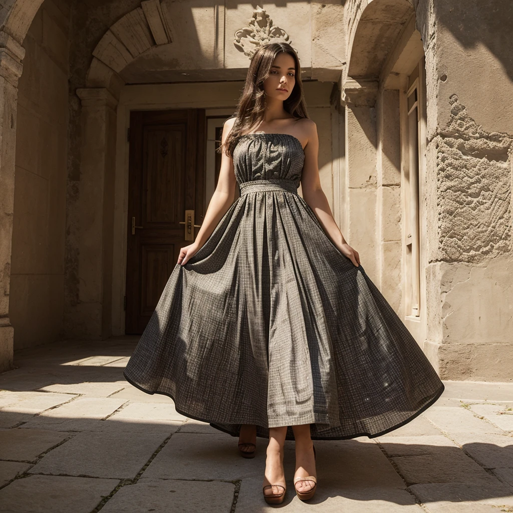 ((best quality)), ((masterpiece)), (detailed), 1girl, long dress, full length photo