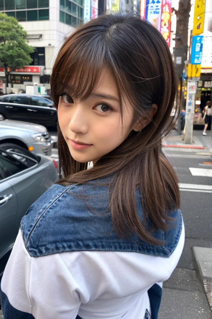 ((Highest quality)), ((masterpiece)), (detailed), Japanese,Street Corner,Beauty,OL,Ikebukuro