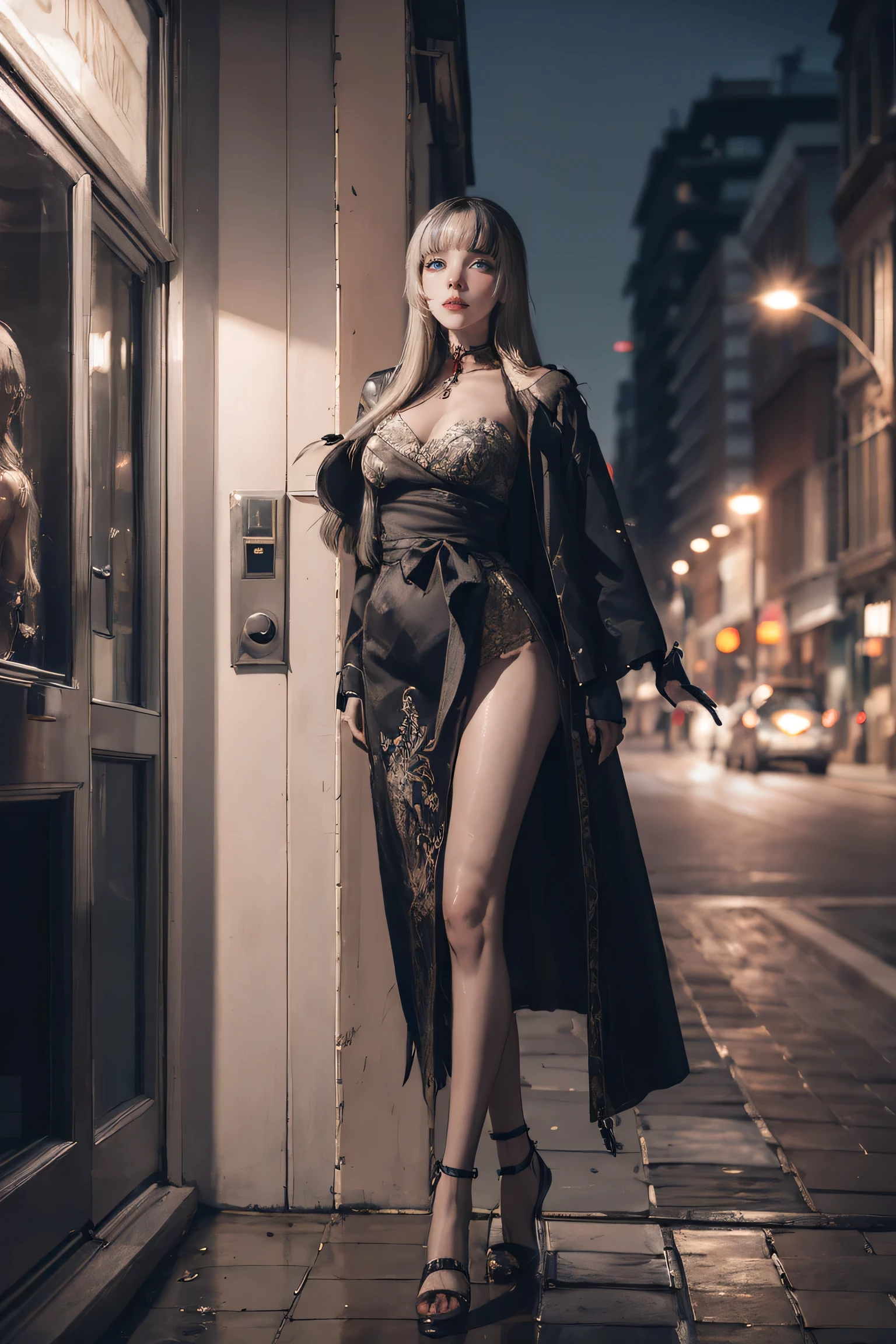 (((Browsing Caution:0.9))),Big Breasts,Narrow waist,(Sexy Body),Rainy night,city,A beautiful woman with gal makeup wearing a sports suit in the downtown area of Gintama, Surrounded by sellers, Beautiful portrait of a stunning goddess girl, Beautifully detailed face, Porcelain Skin, Full Body Shot, Centered, Very soft lighting, Symmetric, complicated, elegant, Very detailed, Realistic, Art Station, Concept Art, Smooth, Created by Greg Rutkowski and Boris Vallejo, cover, trendy style