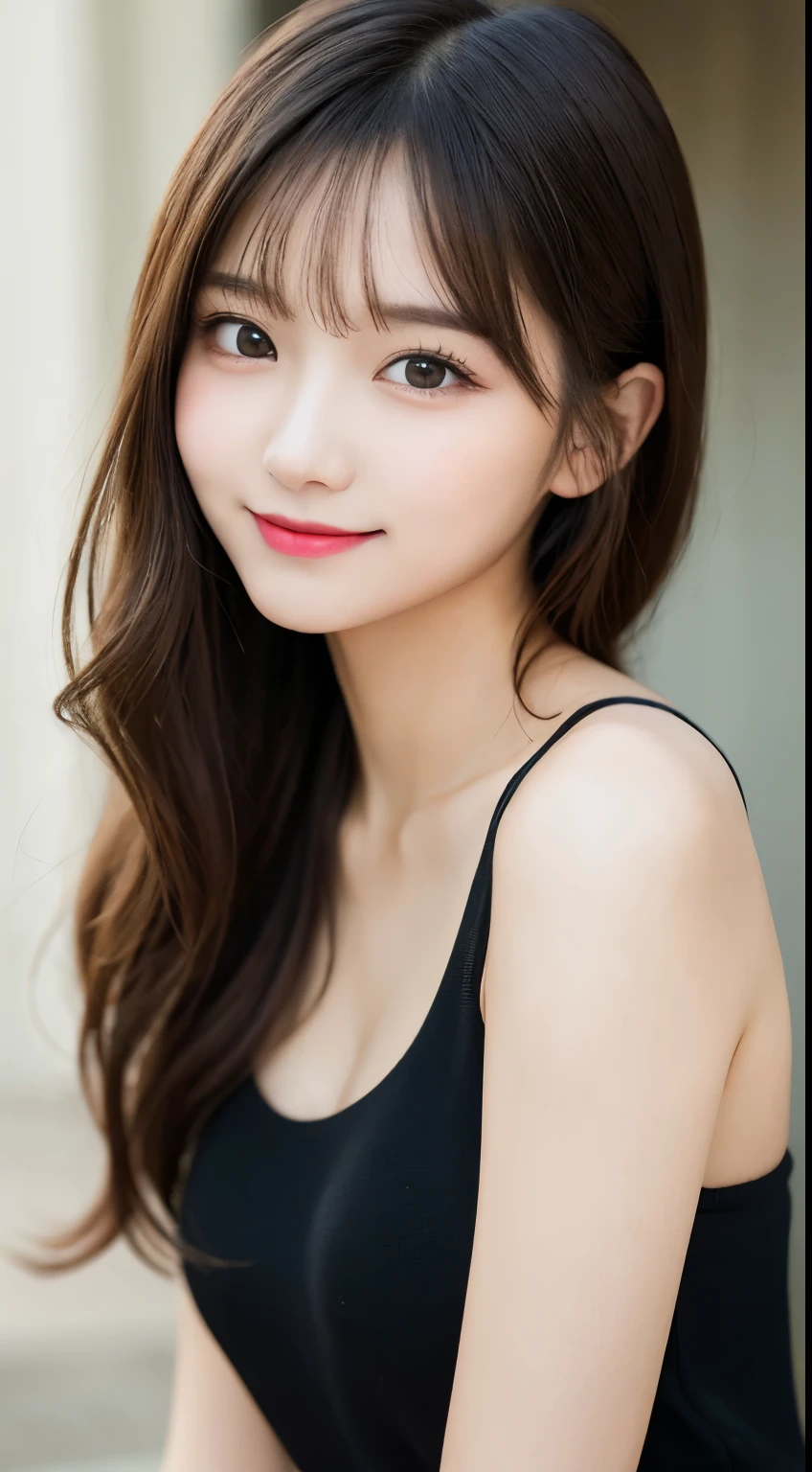 Tabletop, Highest quality, shape, Very detailed, finely, High resolution, 8k wallpaper, 完璧なダイナミックな構shape, Beautiful and exquisite,ランダムなcute髪,,Natural color lip, Bold sexy pose,smile、20-year-old girl、cute、Always blur the background,Perfect and beautiful face,Slim face and figure,Big eyes、Putting on gal makeup,Small face,Blurred Background,Elegant feminine face、smile、Actual Photos、Change pose randomly、Randomly change the shooting angle and position、Summer Fashion、evening