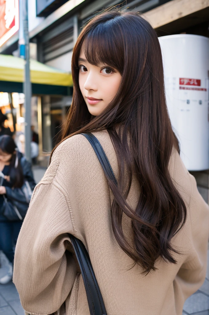 ((Highest quality)), ((masterpiece)), (detailed), Japanese,Street Corner,Beauty,OL,Ikebukuro