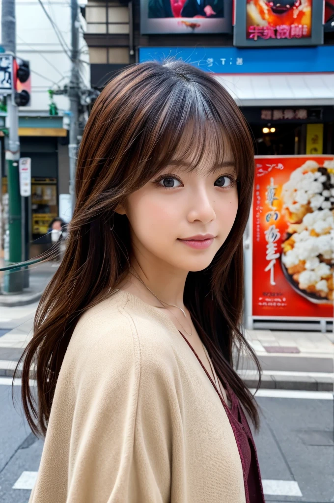 ((Highest quality)), ((masterpiece)), (detailed), Japanese,Street Corner,Beauty,OL,Ikebukuro