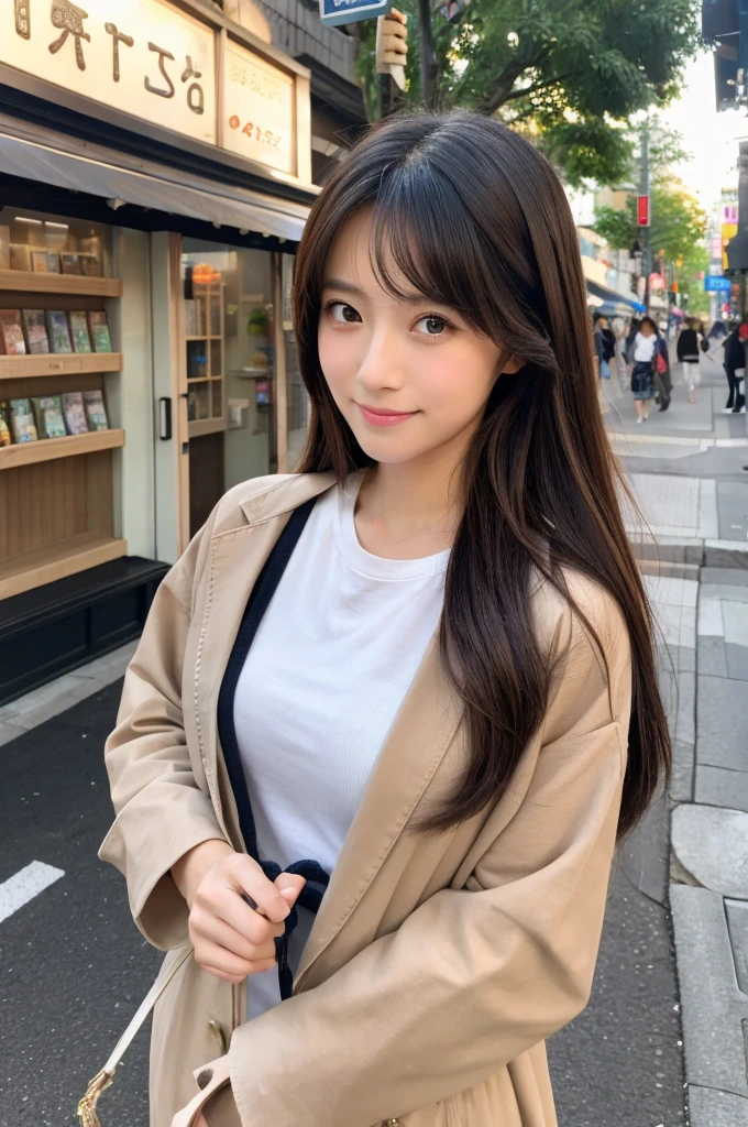 ((Highest quality)), ((masterpiece)), (detailed), Japanese,Street Corner,Beauty,OL,cute