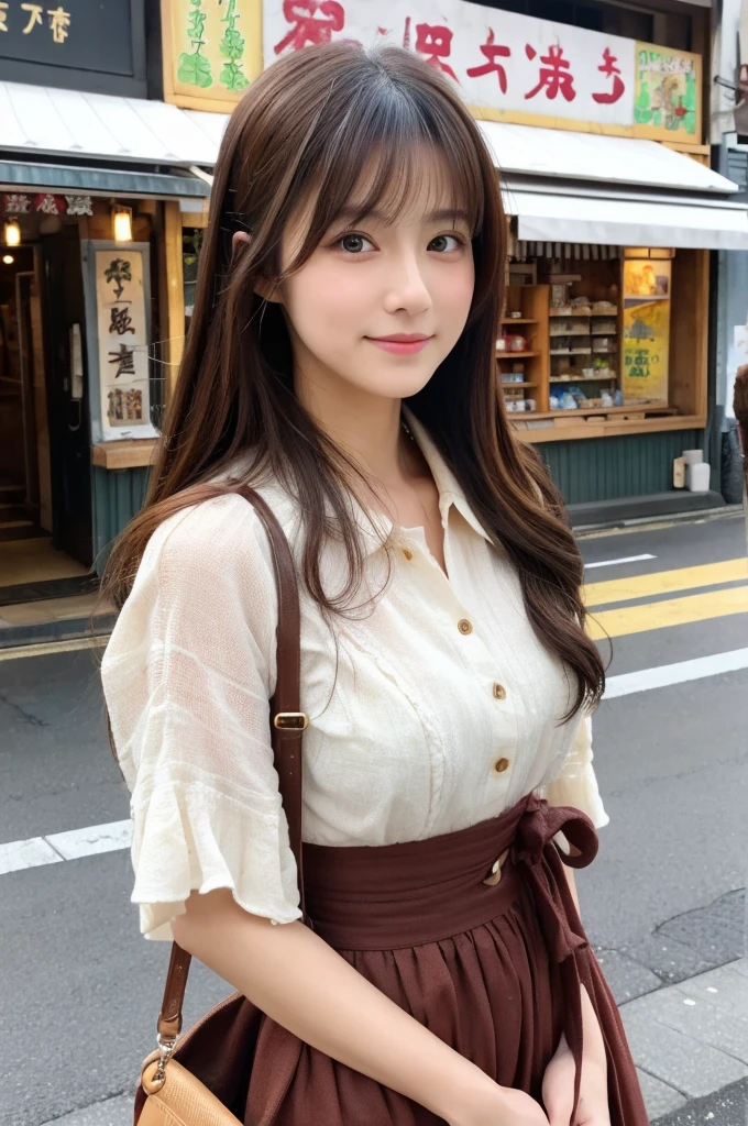 ((Highest quality)), ((masterpiece)), (detailed), Japanese,Street Corner,Beauty,OL,cute
