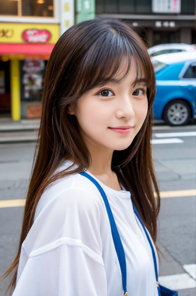 ((Highest quality)), ((masterpiece)), (detailed), Japanese,Street Corner,Beauty,OL,cute