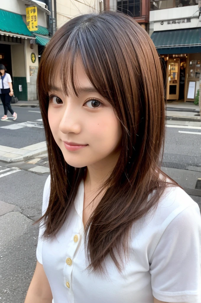 ((Highest quality)), ((masterpiece)), (detailed), Japanese,Street Corner,Beauty,OL,cute