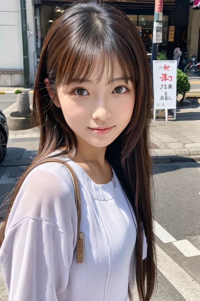 ((Highest quality)), ((masterpiece)), (detailed), Japanese,Street Corner,Beauty,OL,cute
