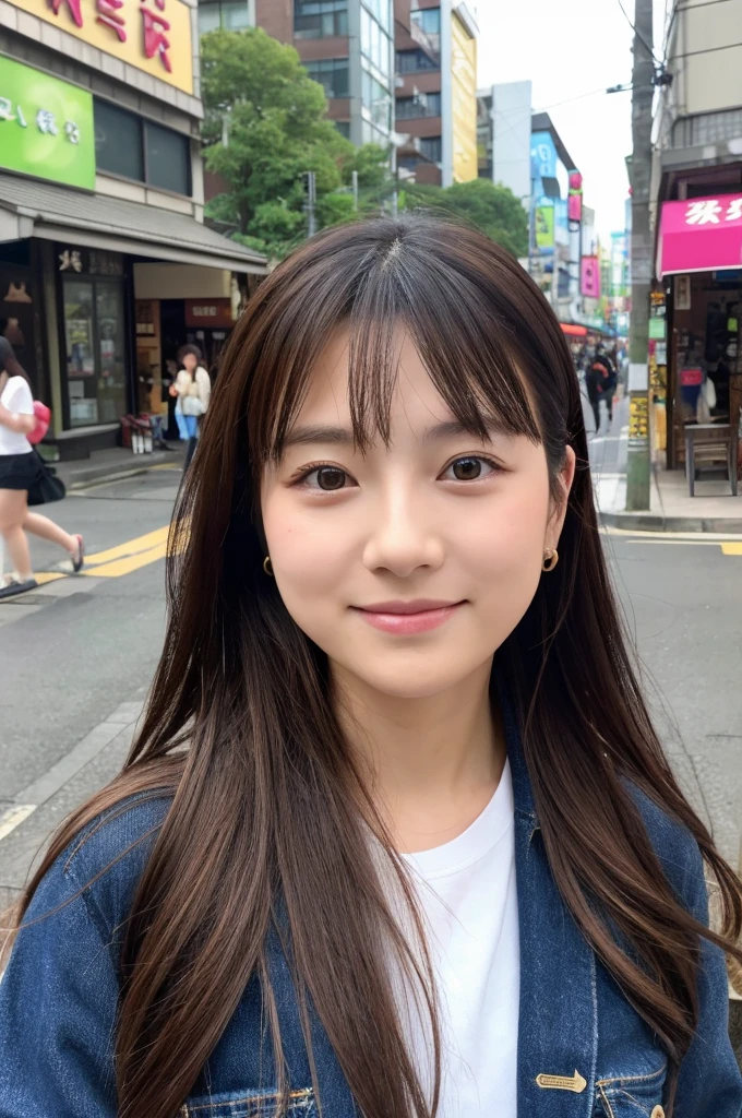 ((Highest quality)), ((masterpiece)), (detailed), Japanese,Street Corner,Beauty,OL,cute