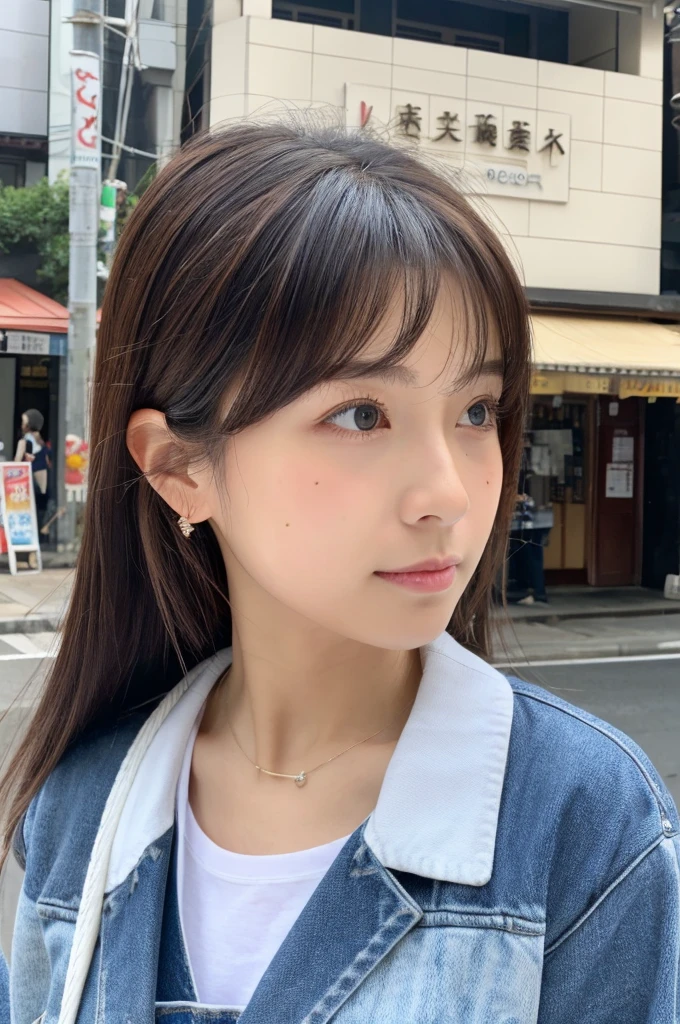 ((Highest quality)), ((masterpiece)), (detailed), Japanese,Street Corner,Beauty,OL,cute