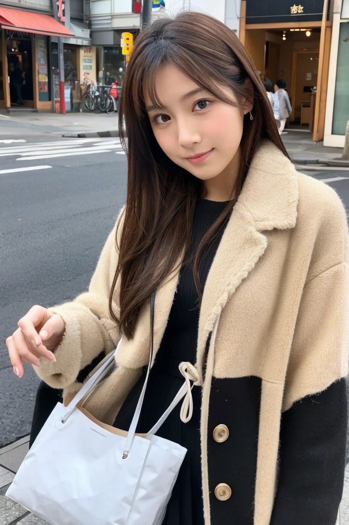 ((Highest quality)), ((masterpiece)), (detailed), Japanese,Street Corner,Beauty,OL,cute