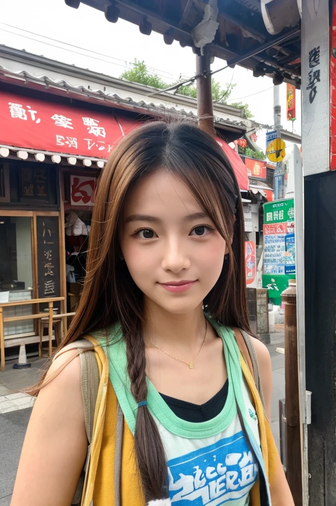 ((Highest quality)), ((masterpiece)), (detailed), Japanese,Street Corner,Beauty,OL,cute
