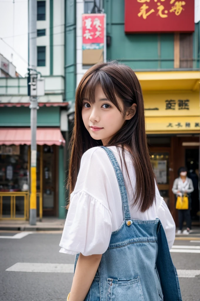 ((Highest quality)), ((masterpiece)), (detailed), Japanese,Street Corner,Beauty,OL,cute