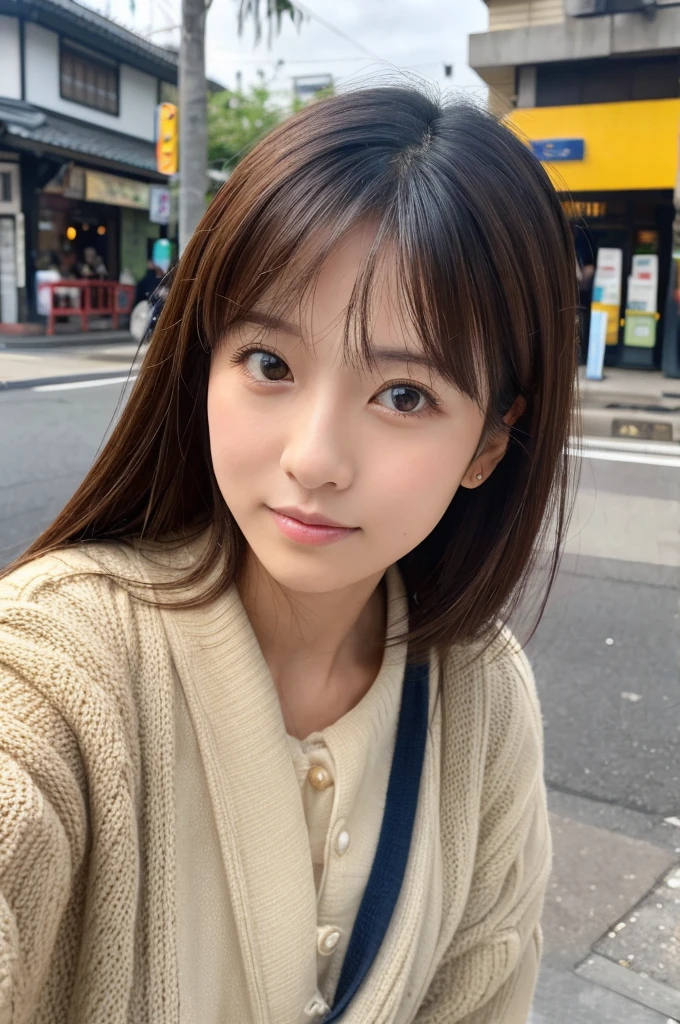 ((Highest quality)), ((masterpiece)), (detailed), Japanese,Street Corner,Beauty,OL,cute