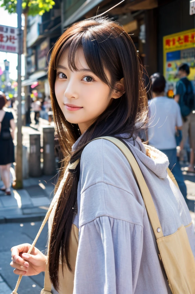((Highest quality)), ((masterpiece)), (detailed), Japanese,Street Corner,Beauty,OL,cute