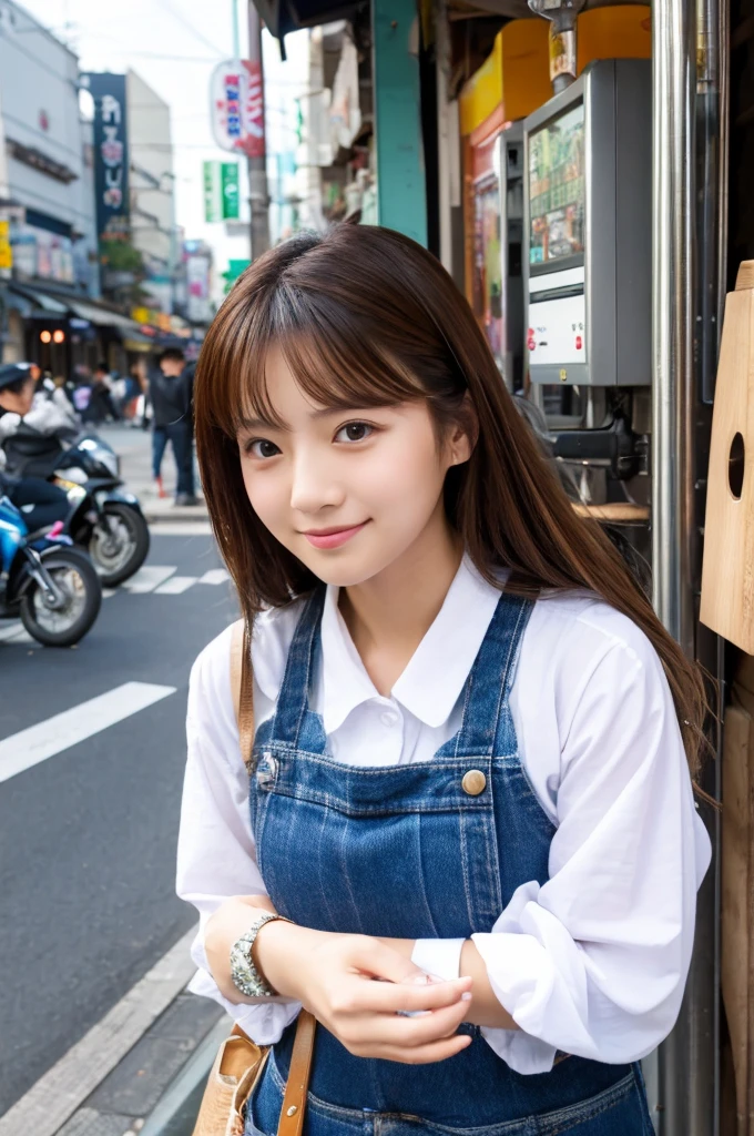 ((Highest quality)), ((masterpiece)), (detailed), Japanese,Street Corner,Beauty,OL,cute