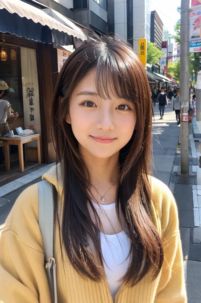 ((Highest quality)), ((masterpiece)), (detailed), Japanese,Street Corner,Beauty,OL,cute