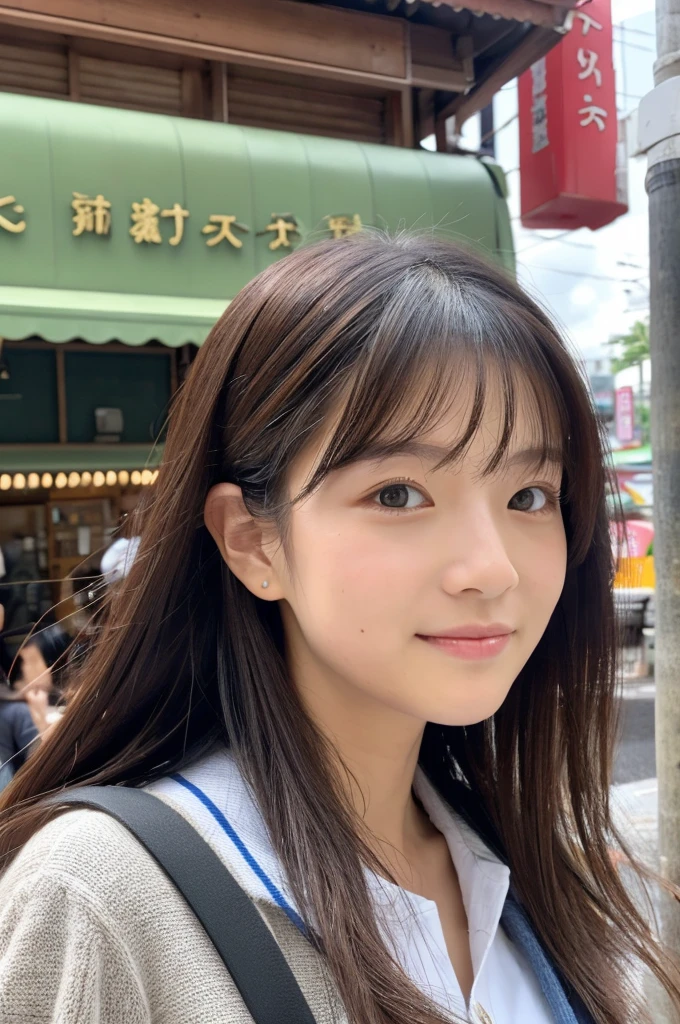 ((Highest quality)), ((masterpiece)), (detailed), Japanese,Street Corner,Beauty,OL,cute