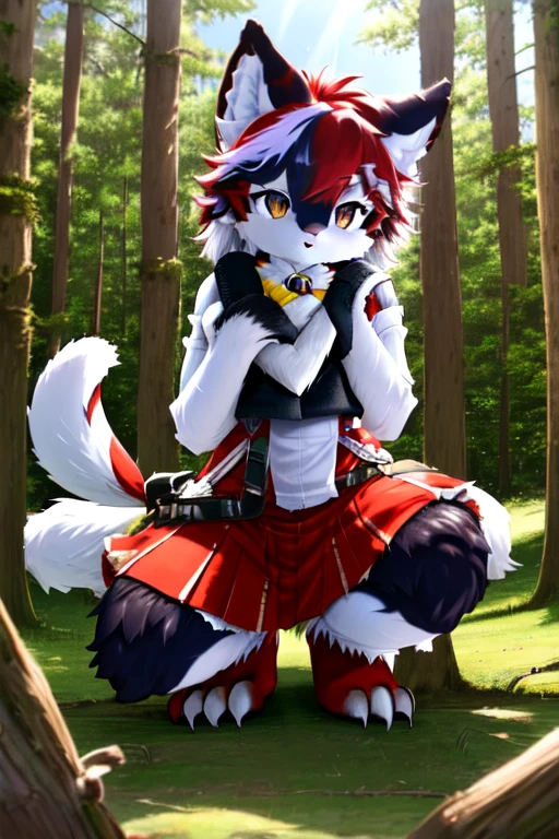 RAW photos, Ultra HD, Digital SLR Camera, high quality, Practical, photo Practical, Fantasy Art, lens flare, whole body, Looking at the audience, furry, fursuit, 1 Boy, Lovely, fur, fur head, Willow Waist, Animal ears, paw, paw shoes,