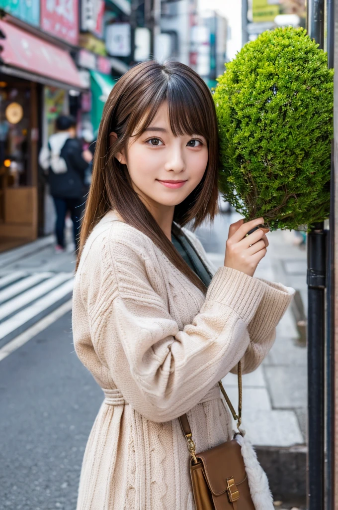 ((Highest quality)), ((masterpiece)), (detailed), Japanese,Street Corner,Beauty,OL,cute