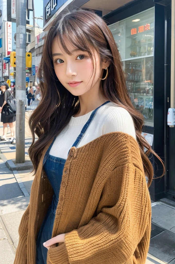 ((Highest quality)), ((masterpiece)), (detailed), Japanese,Street Corner,Beauty,OL,cute