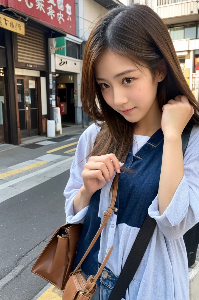 ((Highest quality)), ((masterpiece)), (detailed), Japanese,Street Corner,Beauty,OL,cute