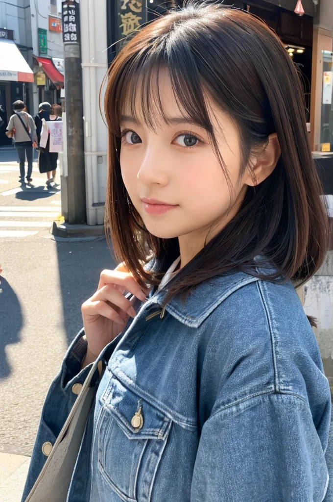 ((Highest quality)), ((masterpiece)), (detailed), Japanese,Street Corner,Beauty,OL,cute