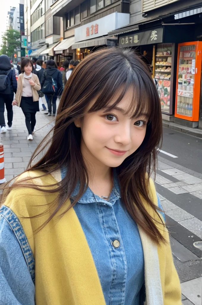 ((Highest quality)), ((masterpiece)), (detailed), Japanese,Street Corner,Beauty,OL,cute
