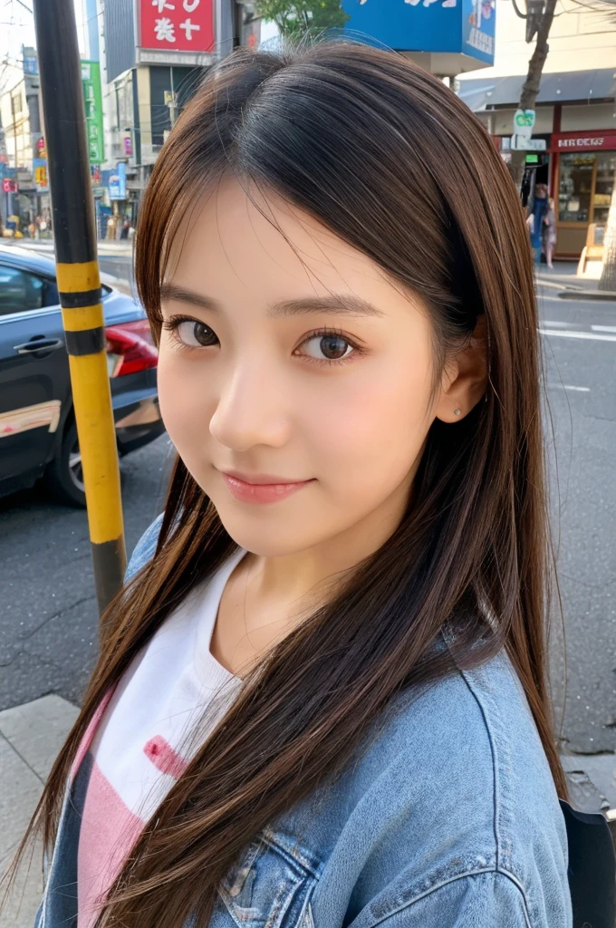((Highest quality)), ((masterpiece)), (detailed), Japanese,Street Corner,Beauty,OL,cute