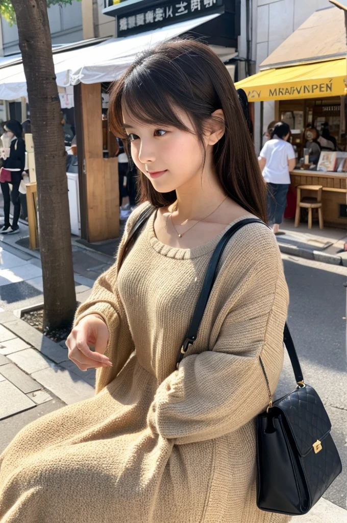 ((Highest quality)), ((masterpiece)), (detailed), Japanese,Street Corner,Beauty,OL,cute