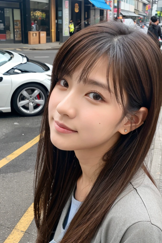 ((Highest quality)), ((masterpiece)), (detailed), Japanese,Street Corner,Beauty,OL,cute