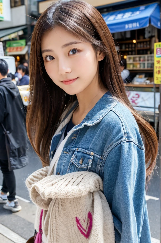 ((Highest quality)), ((masterpiece)), (detailed), Japanese,Street Corner,Beauty,OL,cute