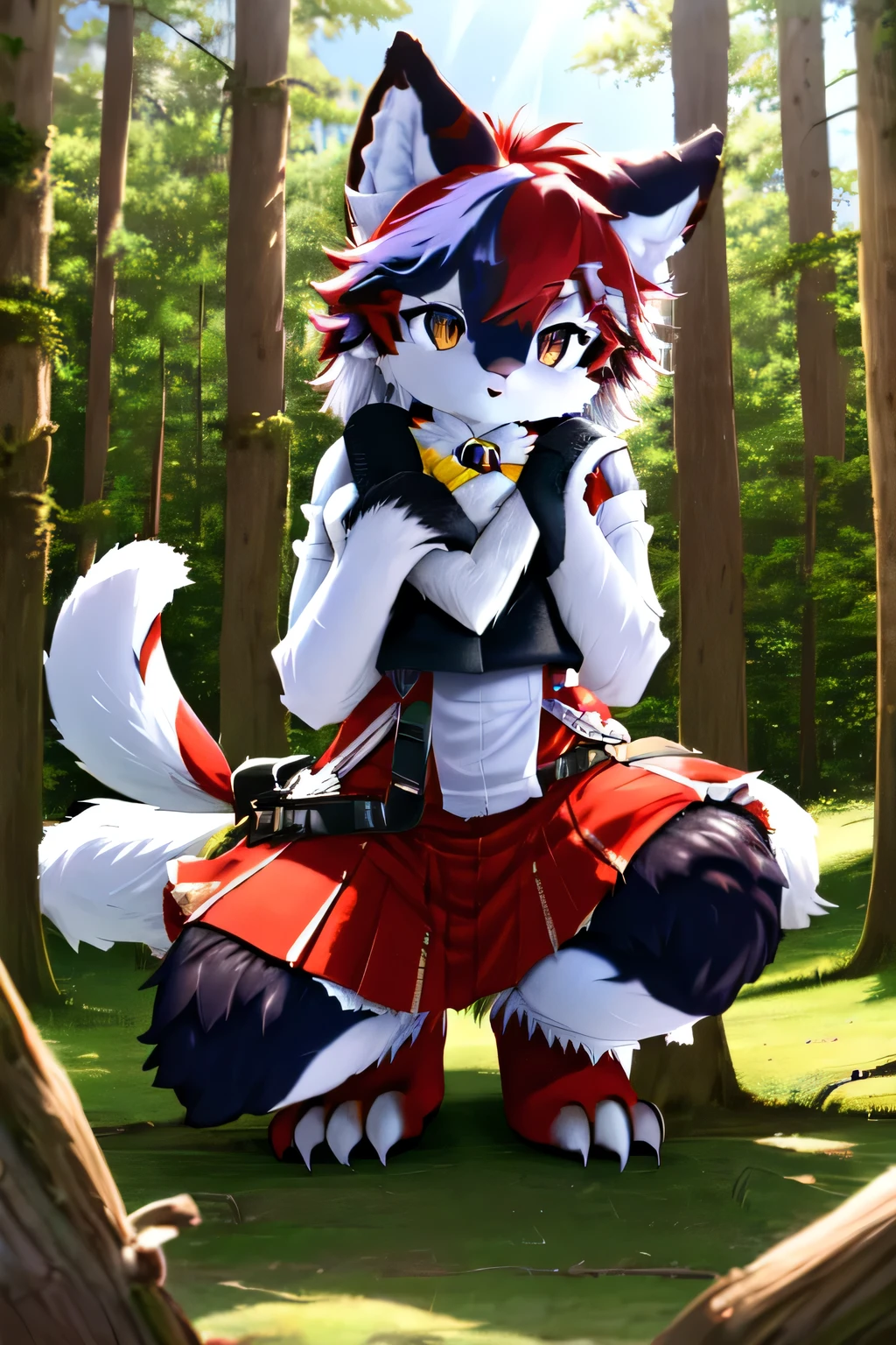 RAW photos, Ultra HD, Digital SLR Camera, high quality, Practical, photo Practical, Fantasy Art, lens flare, whole body, Looking at the audience, furry, fursuit, 1 Boy, Lovely, fur, fur head, Willow Waist, Animal ears, paw, paw shoes,
