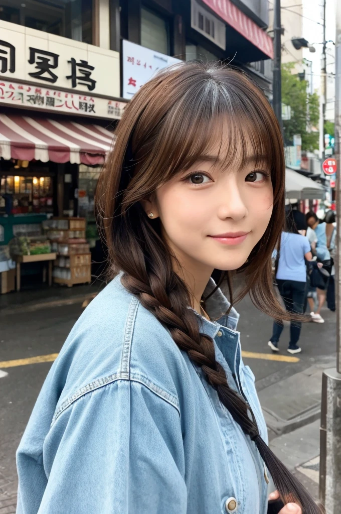 ((Highest quality)), ((masterpiece)), (detailed), Japanese,Street Corner,Beauty,OL,cute