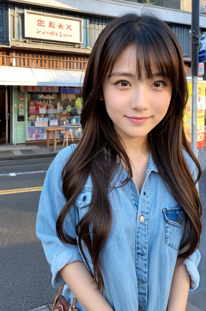((Highest quality)), ((masterpiece)), (detailed), Japanese,Street Corner,Beauty,OL,cute