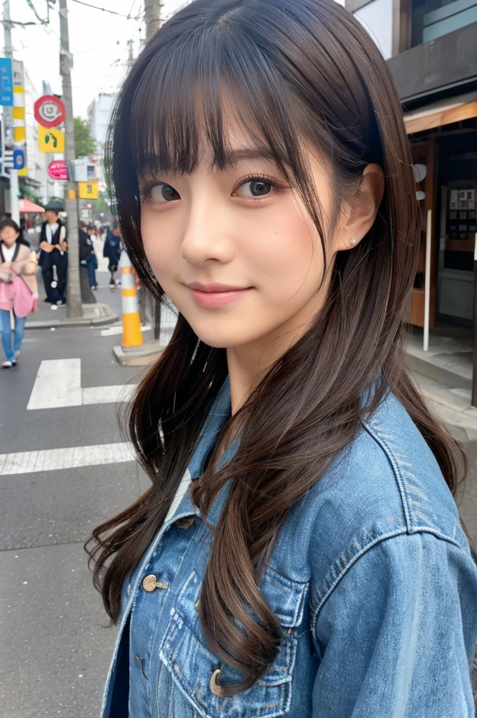 ((Highest quality)), ((masterpiece)), (detailed), Japanese,Street Corner,Beauty,OL,cute