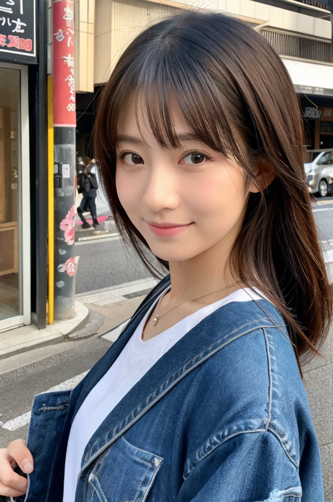 ((Highest quality)), ((masterpiece)), (detailed), Japanese,Street Corner,Beauty,OL,cute