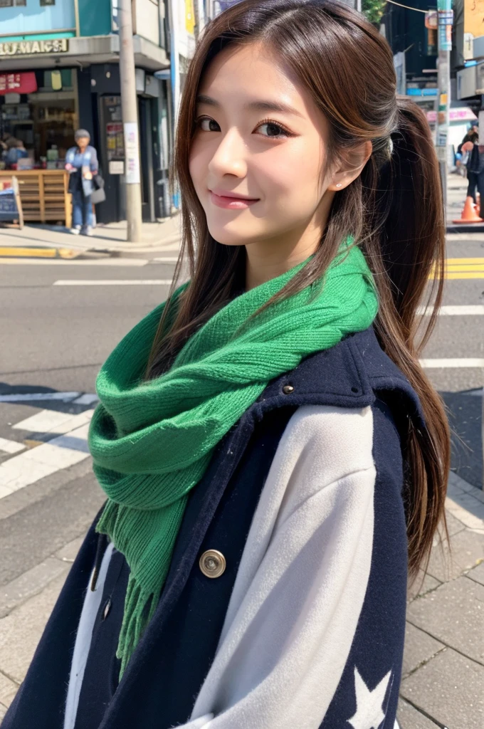 ((Highest quality)), ((masterpiece)), (detailed), Japanese,Street Corner,Beauty,OL,cute