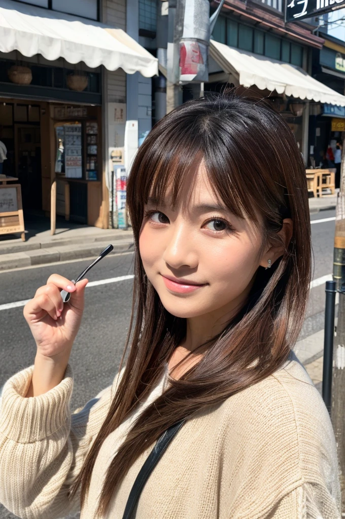 ((Highest quality)), ((masterpiece)), (detailed), Japanese,Street Corner,Beauty,OL,cute