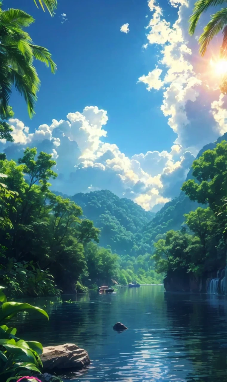 
Style: Realistic anime

Subject: A peaceful landscape with a river winding through lush green grass.

Details:

Tall, vibrant green grass stretches along the riverbank, swaying gently in the breeze.
The river is clear and calm, reflecting the blue sky and fluffy white clouds above.
Wispy white clouds drift across the sky in a flowing motion.
A small, wooden boat rests peacefully on the riverbank, tied to a low-hanging branch.
Additional Touches:

You can add a few wildflowers scattered amongst the grass for a touch of color.
Include subtle details like ripples on the water from a gentle breeze.
Light the scene with warm sunlight filtering through the clouds.
I hope this helps you create your AI image!




tune

share


more_vert


expand_content
add_photo_alternatephoto_camera

mic
send
Gemini may display inaccurate info, including about people, so double-check its responses. Your privacy and Gemini 