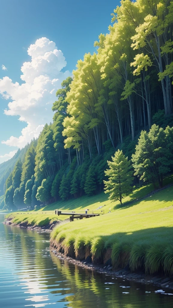 Style: Realistic anime
Subject: A peaceful landscape with a river winding through lush green grass.
Details:
Tall, vibrant green grass stretches along the riverbank, swaying gently in the breeze.
The river is clear and calm, reflecting the blue sky and fluffy white clouds above.
Wispy white clouds drift across the sky in a flowing motion.
A small, wooden boat rests peacefully on the riverbank, tied to a low-hanging branch.
Additional Touches:
You can add a few wildflowers scattered amongst the grass for a touch of color.
Include subtle details like ripples on the water from a gentle breeze.
Light the scene with warm sunlight filtering through the clouds.
I hope this helps you create your AI image!
tune
share
more_vert
expand_content
add_photo_alternatephoto_camera
mic
send
Gemini may display inaccurate info, including about people, so double-check its responses. Your privacy and Gemini