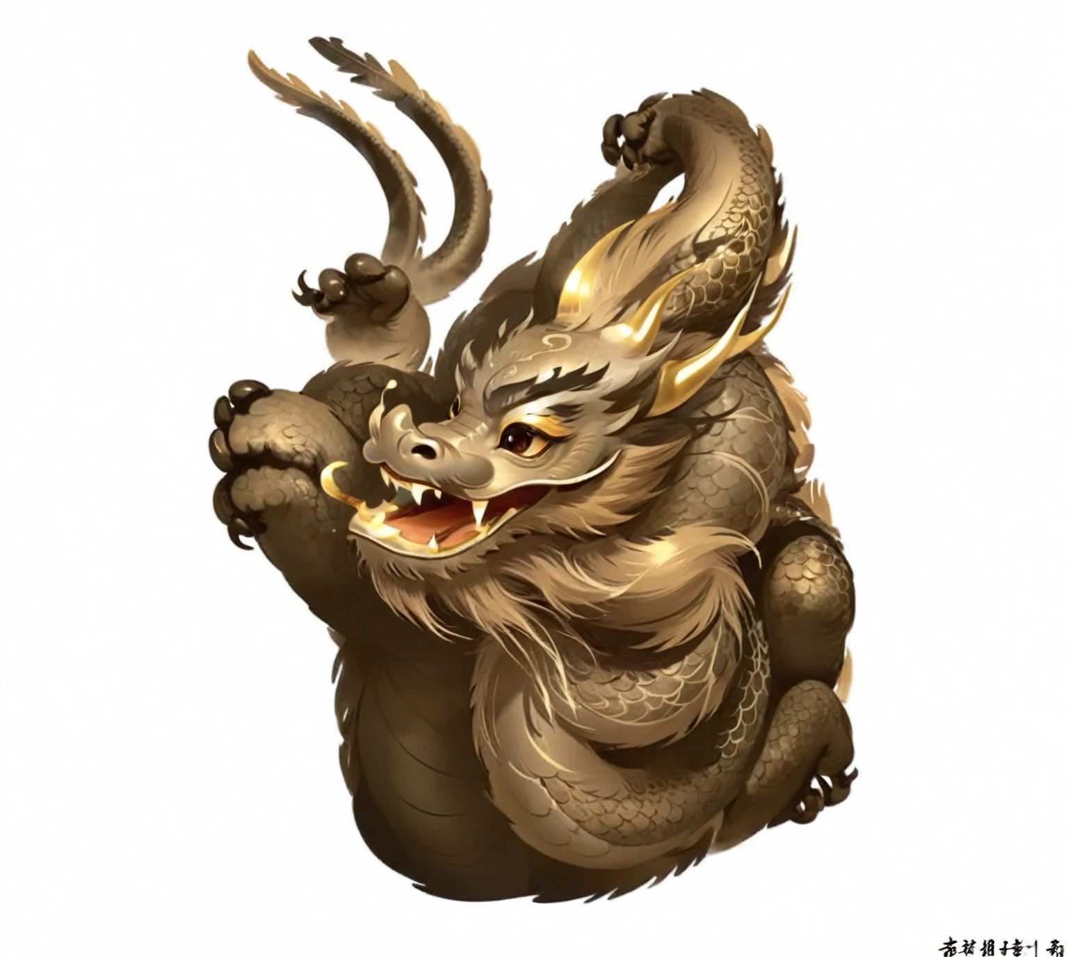 masterpiece, high quality, best quality, beautiful, HD, Practical, Chinese traditions,Decoration,Chaofeng IP Design,cute,Ink Style,Chinese dragon。
