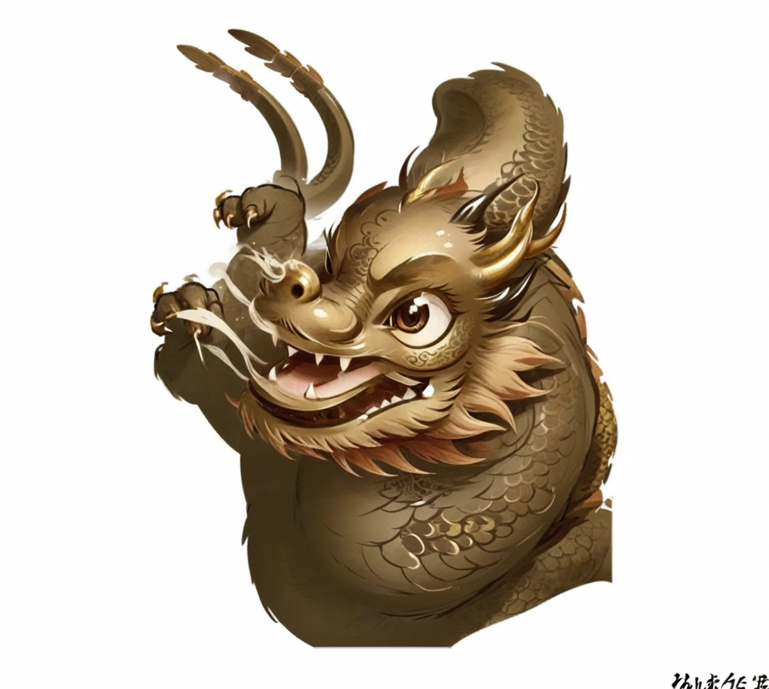 masterpiece, high quality, best quality, beautiful, HD, Practical, Chinese traditions，Decoration，Chaofeng IP Design，cute，Ink Style，Chinese dragon。