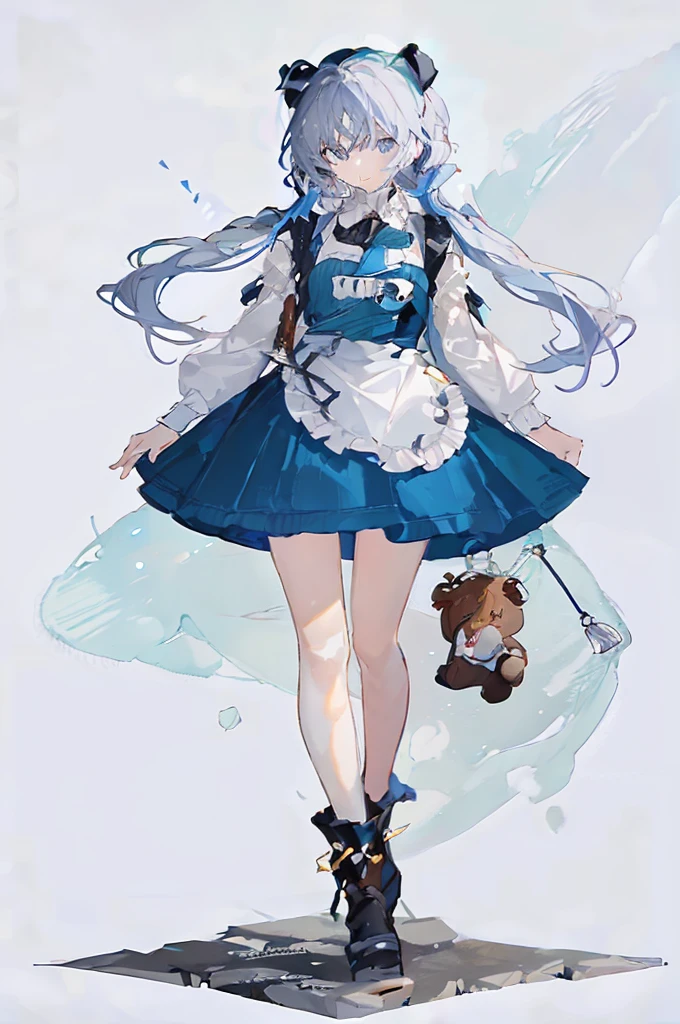 A girl,Standing picture,whole body,Character Design,Bow ruffles