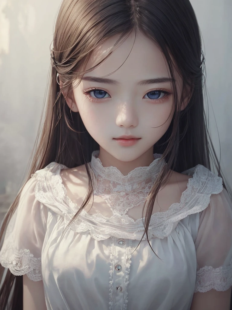 (masterpiece、Highest quality、Highest quality、Beautiful and beautiful:1.2)、Focus on the eyes、Soft Light、１People Girl、Sharp Eyes、Ultra-realistic、Beautiful graphics，Very detailed、In the fog、haze、Dynamic lighting