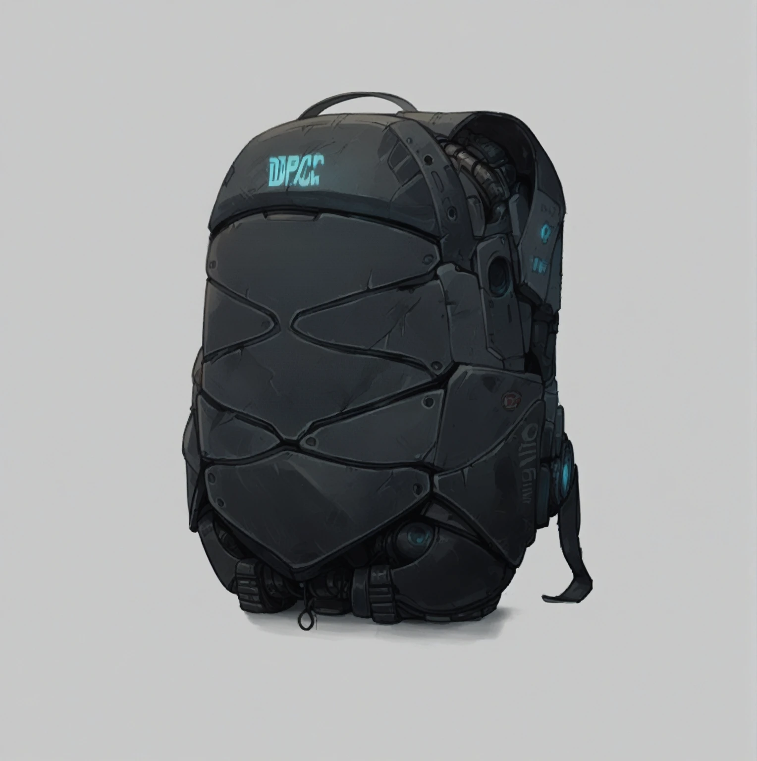 military Backpac, borderlands style, artstation, futuristic, concept art, hand paint texture