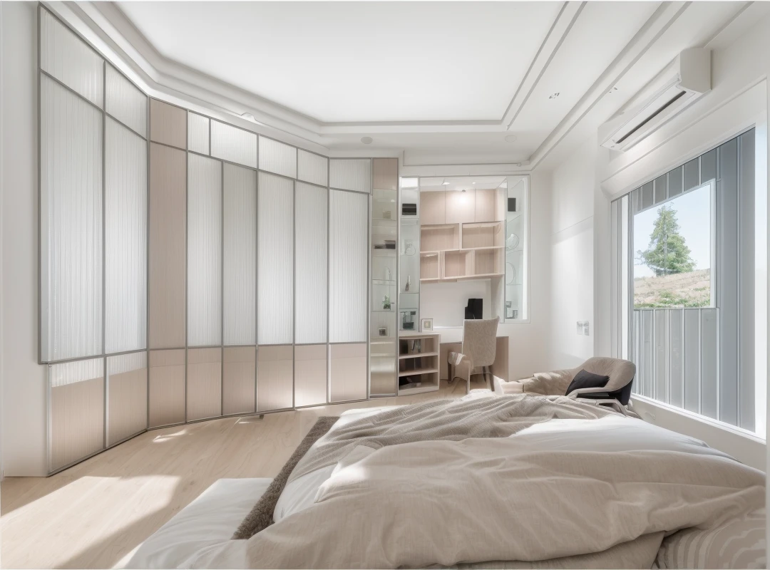 RAW photo,Masterpiece,high quality,best quality,authentic,super detail, interior (Aluminum glass door showroom) ((Modern minimalist lines:1.2)),railing glass,glass windows,trees, (high detailed :1.2),8k uhd,dslr,spot lighting,high quality,photography shot with Leica CL with Leica Summilux-TL 35mm f-1.4 ASPH,