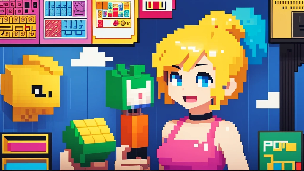 8bit,game pop,happy